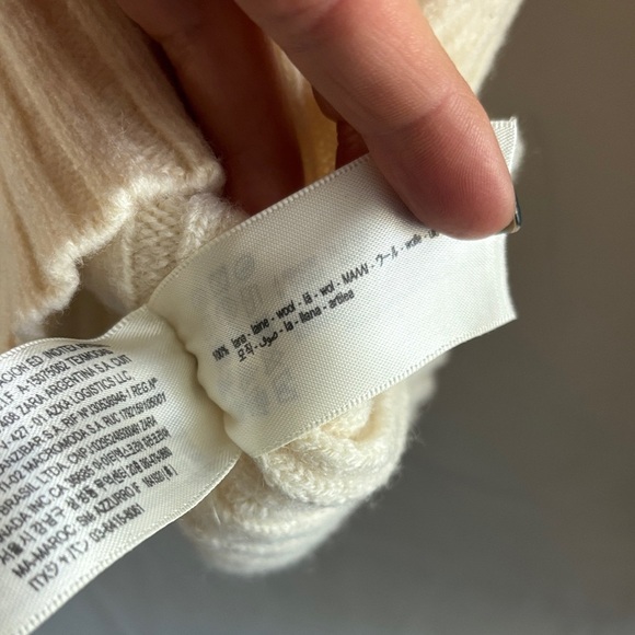 Zara origins kids Cream V-Neck Sweater - Picture 3 of 4